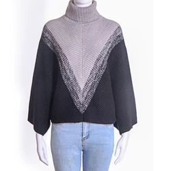 Factory price two-color gradient casual high neck cloak