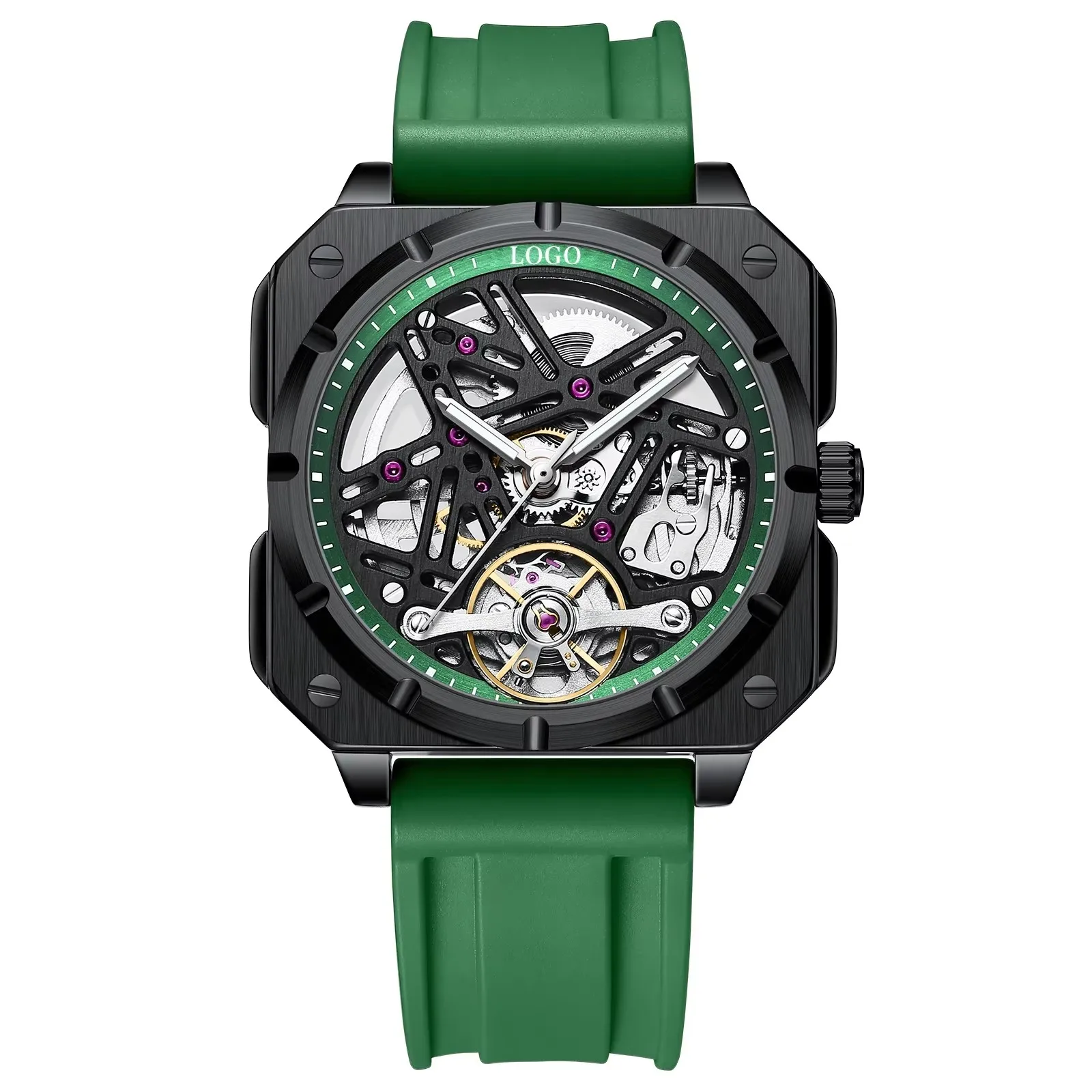 Reloj Automatic Mechanical Watches for Men Ailang 8011 Men Luxury Mechanical Watch Stainless Steel Strap Material Wristwatch