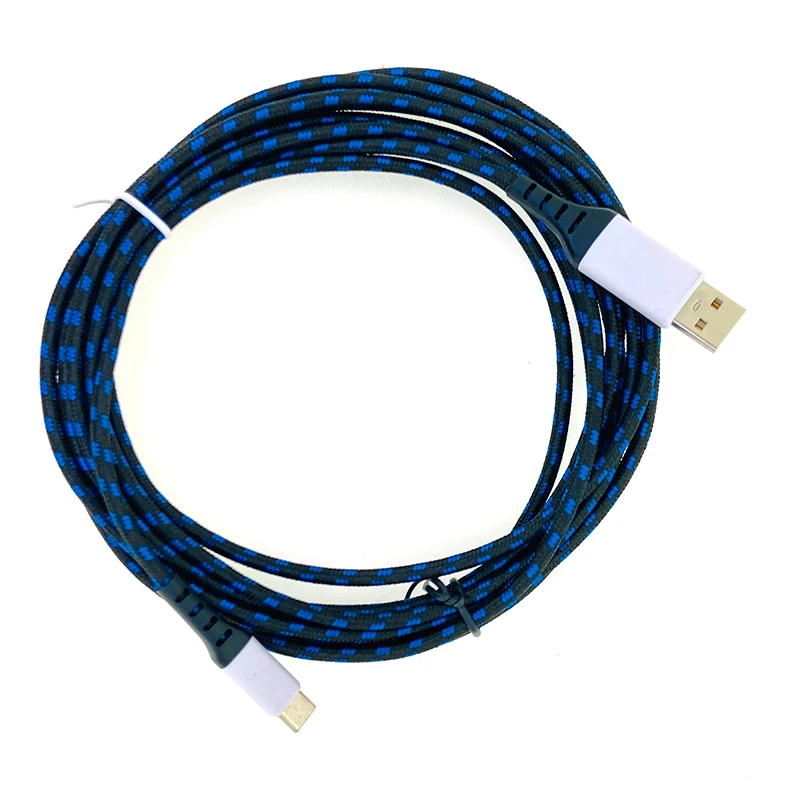 High Durability Play Charge Extra Long 4M Micro Usb Charging Cable with Ferrite Core for PS5/Xbox