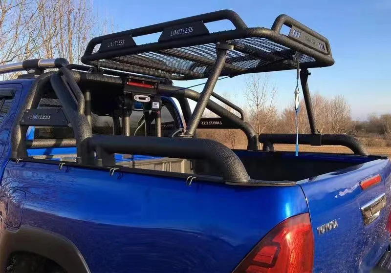 Universal Truck Bed Rack Ladder Roller Bed Racks Roll Bar PICK-UP Truck Parts for Ranger Hilux