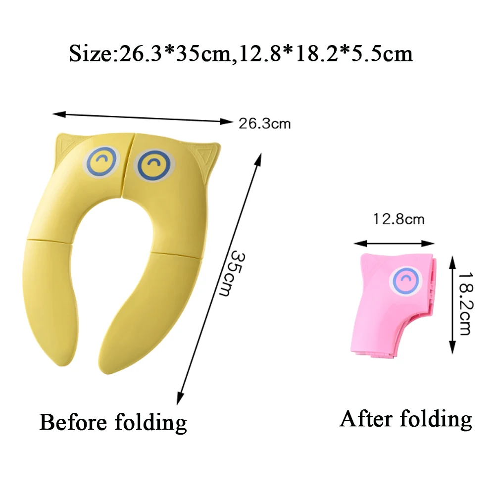 Owl Shape Kids Children Foldable Folding Potty Seat Trainer Kids Baby Travel Portable Potty Toilet Training Seat