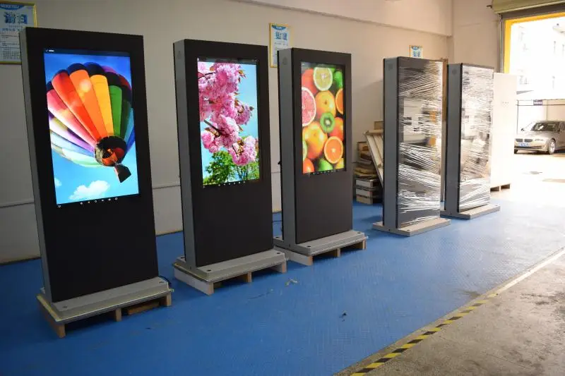 Waterproof tactile exterieur outdoor lcd display advertising screen android digital signage totem kiosk