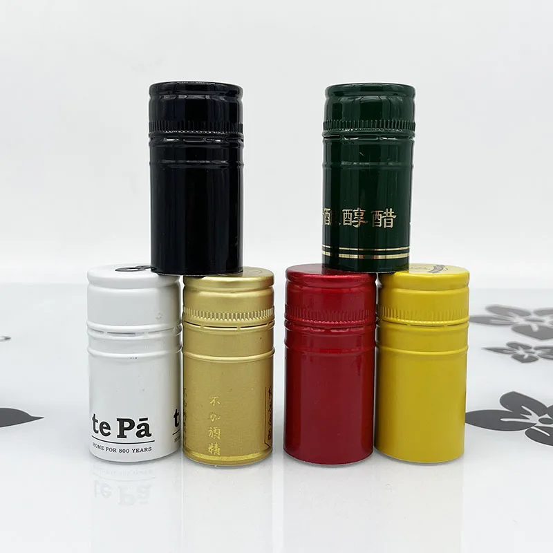 Customized Factory Produced Whisky Liquor Wine Glass Bottle Shrink Capsule Bottle Cap 30*60mm Aluminium Glass Bottle Ropp Caps