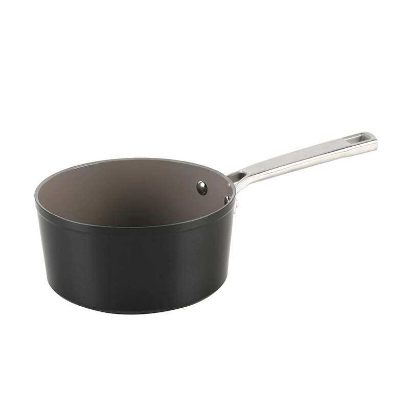 Classic Design Kitchen Pots Milk Pan Induction Bottom Nonstick Coating Heat Resistant Silicone Metal Bakelite Glass Removable