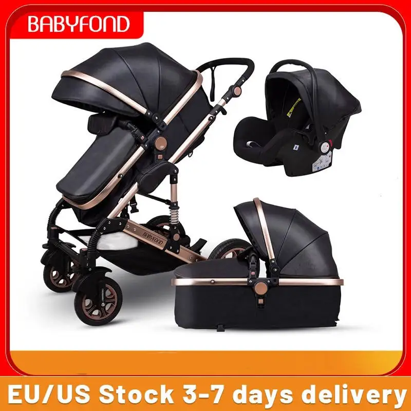 Babyfond Fast Shipping Door To Door Luxury Baby Stroller 3 in 1 poussette 3 en 1 bebe