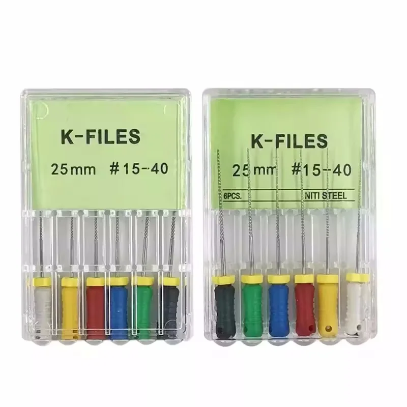 Высококачественные стоматологические K-файлы из нержавеющей стали для ручного использования корневой канал k-файл/эндодонтическая лечебная пилка для стоматологического инструмента
