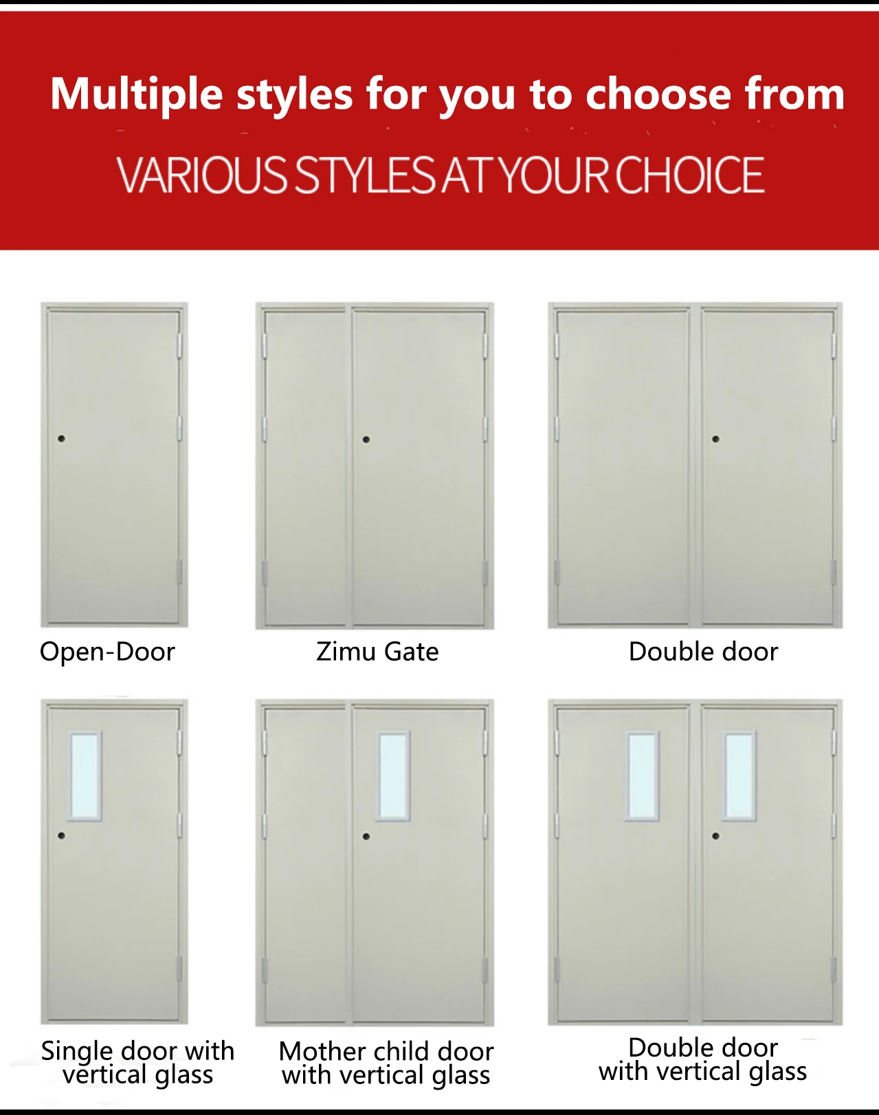 Economic type Fire-Resistant Steel Door Commercial Use Fireproof Steel Door Easy Installation Fire door