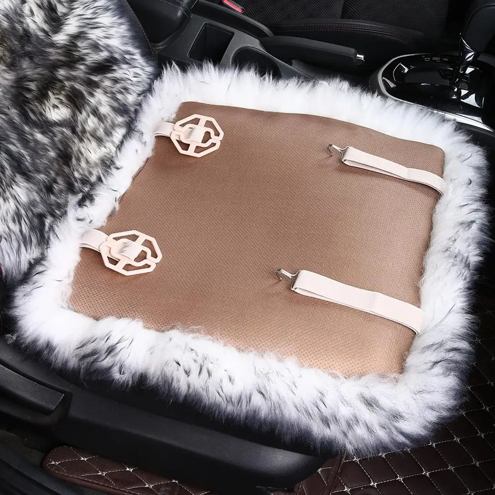 
Sheepskin fur Car Seat Covers, Universal Size Australian long Wool Car Seat Cushion for Adult Man Women, 1 Piece Seat 