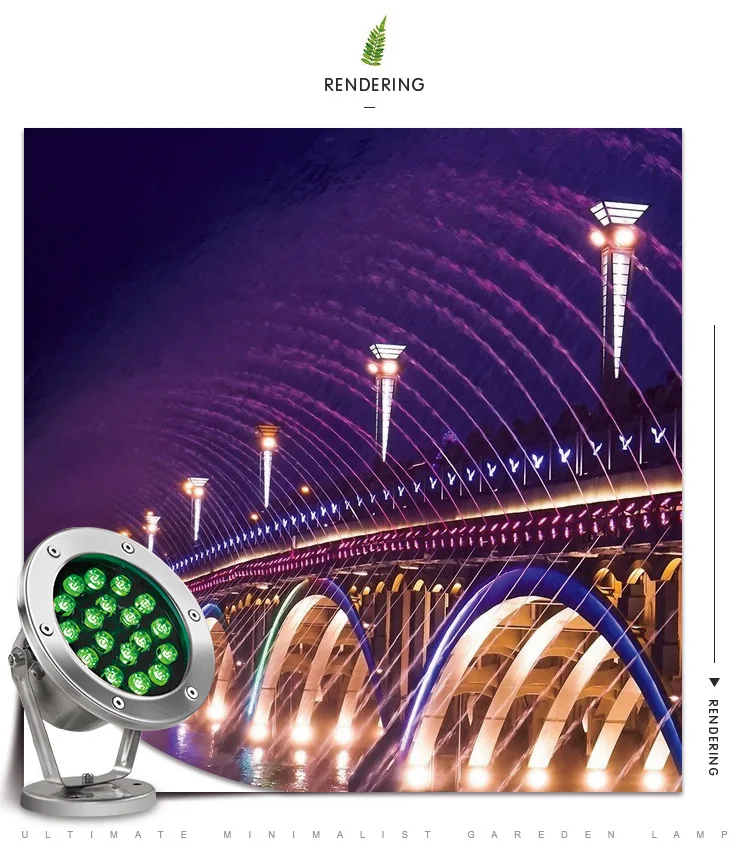 Swimming Pool lighting waterproof 15w outdoor mini fountain underwater led light