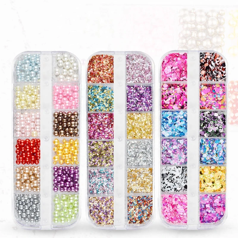 Mixed Shiny Blasting Nail Acrylic Powder Nail Glitter Stickers