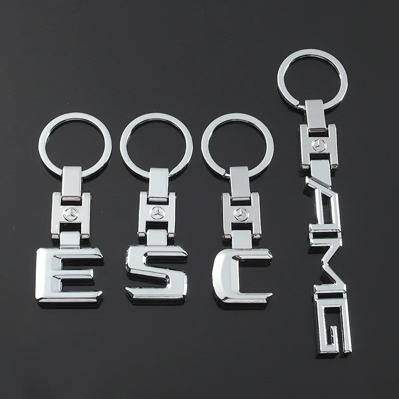 High Quality Metal Keychain Car Brand Logo Key Ring For BMW M AMG Sline