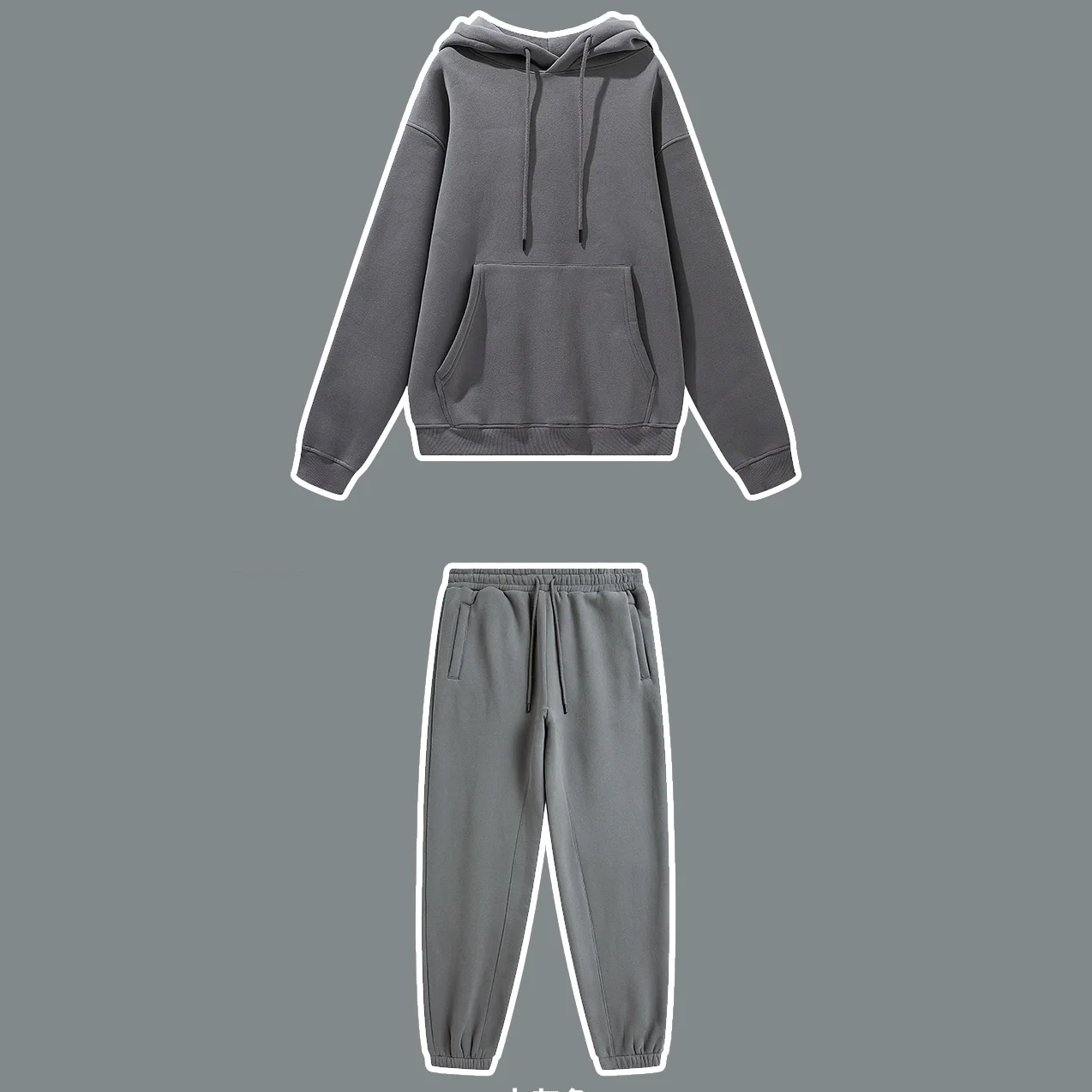 High quality 330gsm cotton unisex hoodie set custom heavyweight multiple colour oversized sweatpants and hoodie set