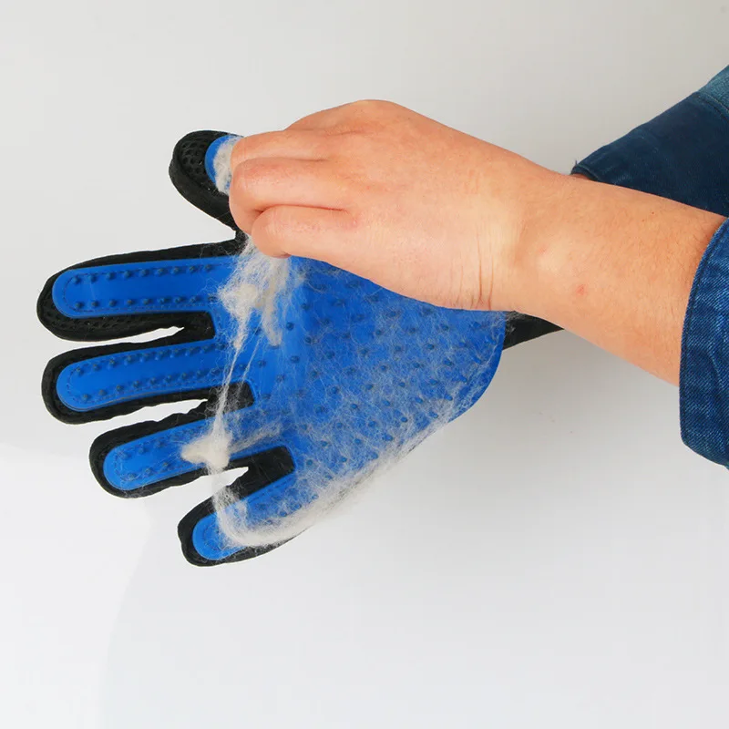 2024 Pet Grooming Cleaning Massage Brush Hair Remover Glove Silicone Shower Dog Cat Brush Gloves