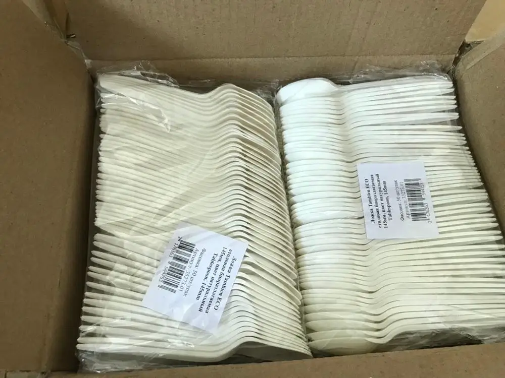 China Factory Disposable Biodegradable Plastic Spoons fork knife