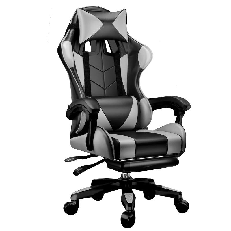 2021 Best New Racing Style Leather Chair Gaming Chair Speaker+ Optional LED RGB Music Office Chairs Lumbar Support Silla Gamer