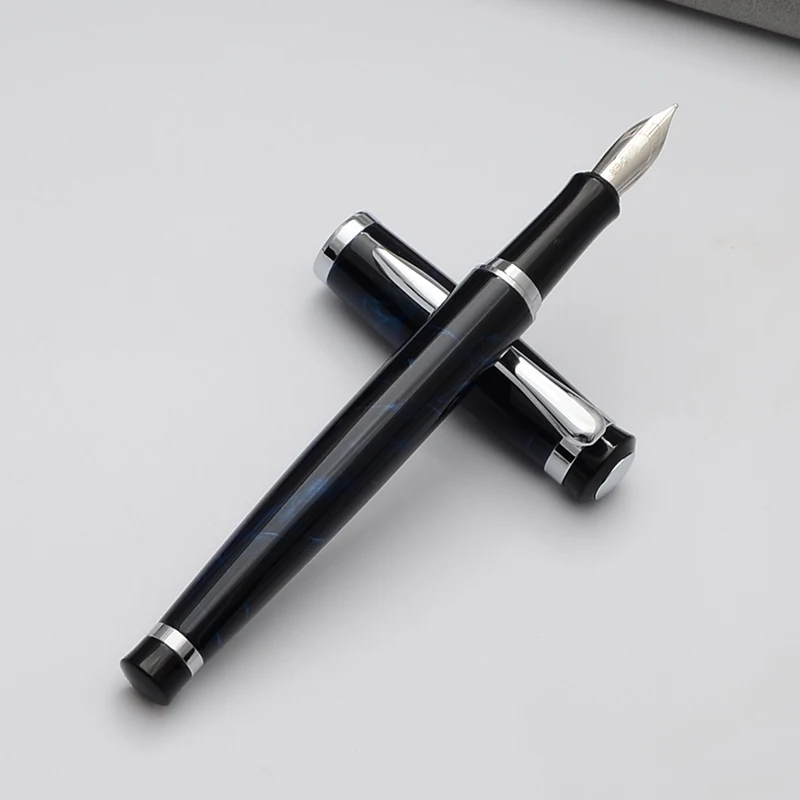 Baoer 508 Dark Blue Business Office Medium nib fountain Pen Rollerball Pen Set