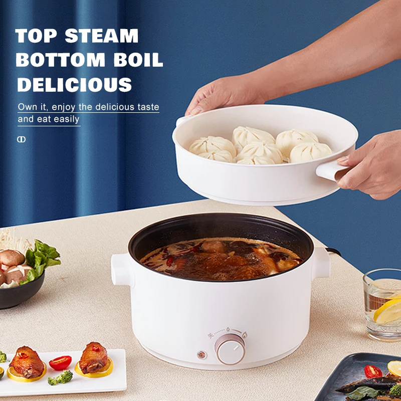 Professional Manufacturer Kitchen Appliances Cooking Noodles Portable Non-Stick Wok Electric Skillets Electric Cooking Pot