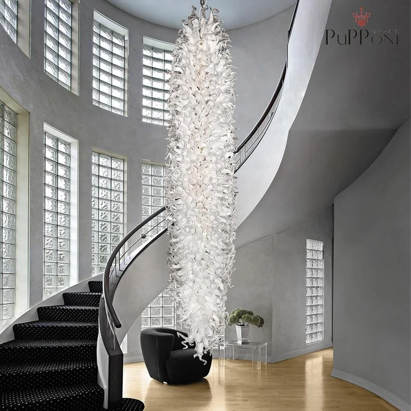 Муранская Синяя Стеклянная Люстра, подвесные светильники ручной работы, люстра в стиле Chihuly