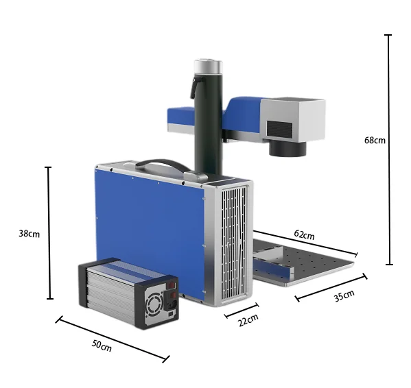 ARGUS 20w 30w JPT RAYCUS Metal Engraving Machine Mirror Portable Fiber Laser Marking Engraver for Metals