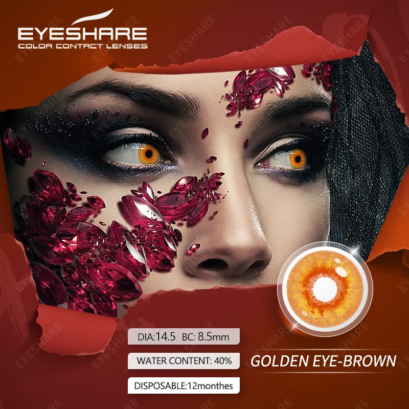 Trendrehab Supplier Natural Crazy Eye Color Contact Lenses Halloween Party Cosplay Fancy Dress and Costumes Soft Red OEM Power