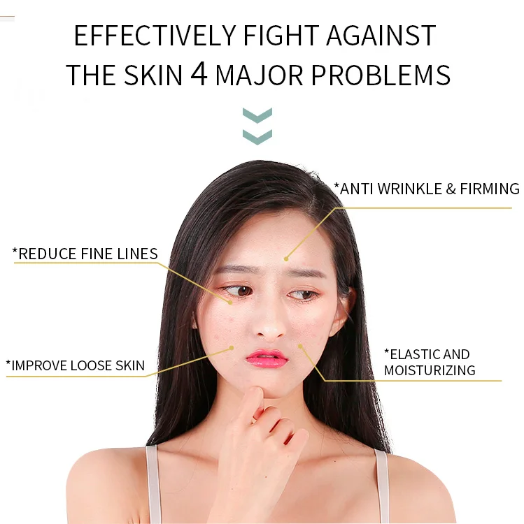 Free sample skincare serum Reduce fine lines wrinkles hydrating Glow Antioxidant Six Peptides 24K gold anti aging face serum