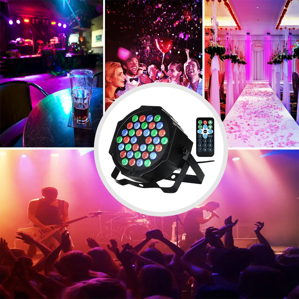 36 Eyes LED Laser Effect Moving Beam Lights RGB DJ LED Stage Light Disco Ball Projector Stage Lighting System