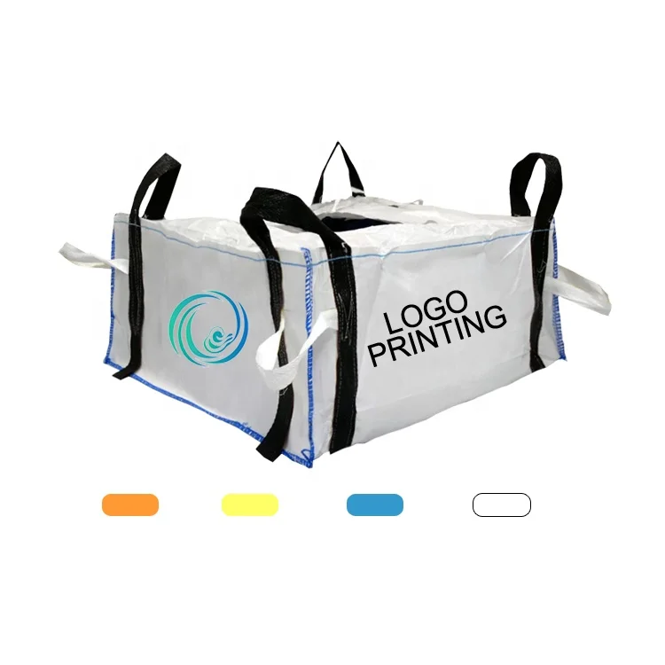 Skip dumpster bags yard industrial bulk jumbo bag 3 Cubic garden waste lifting OEM printing uv stable SKIP super sack Rolls