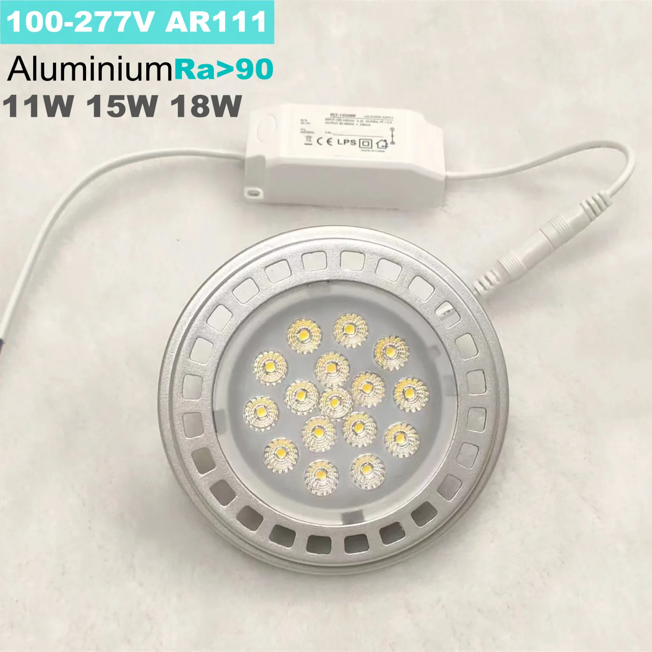 Светодиод ar111 gu10 g53 12 В 220 с регулируемой яркостью Вт 15 18 20 111 светодиодный прожектор оборудование для коммерческого освещения заводское ETL CE RoHS