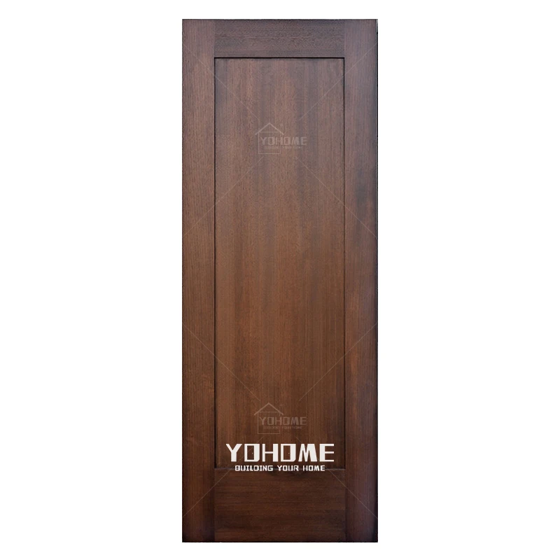 American simple design shaker 2 panel solid core oak interior door slab shaker door 2 panel flat shaker door