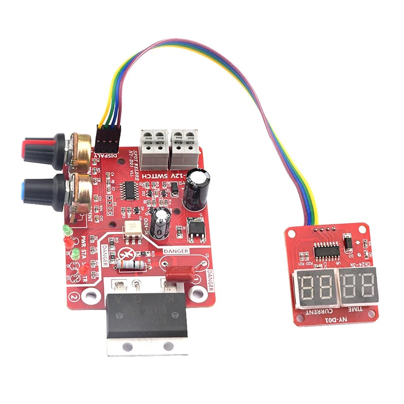 NY-D01 Control Board 40A/100A Spot Welding Machine Control Board Welder Panel Adjust Time Current Digital Display