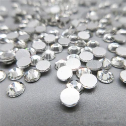 Hot sale ss6-ss30 Glass Transparent Rhinestones Non Hotfix Bulk Ab Crystal Flatback Cut Rhinestone Press On Nail arts