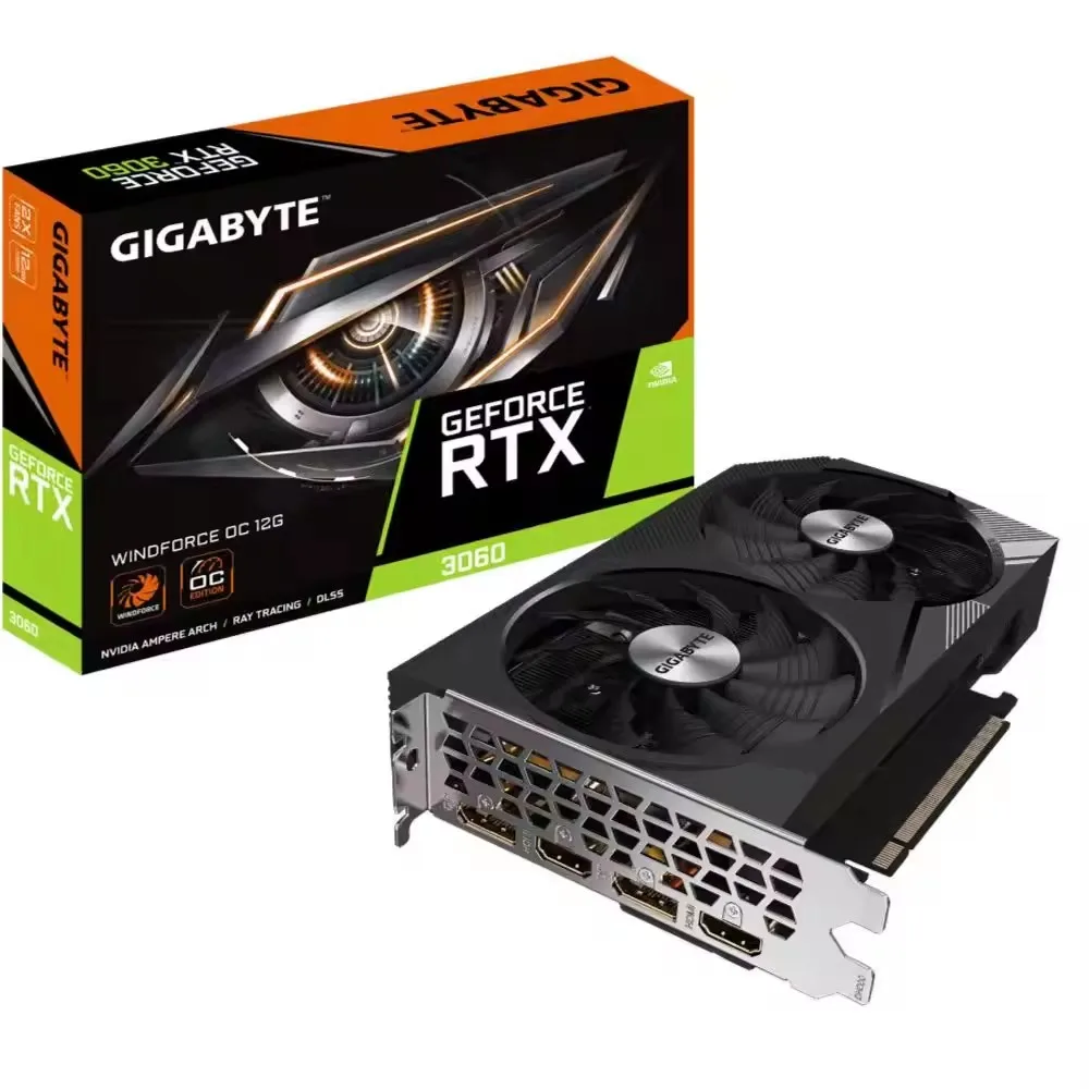 Newest RTX3060 12g RTX 3060 Graphics Card 12 gb Rtx 3060ti GPU GA106 china graphic card GV-N3060WF2OC-12GD