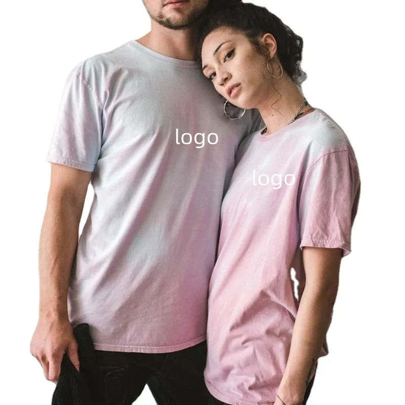 Max 2022 New Hot Tie-dye Gradient T-shirt Temperature Color Change T-shirt Oversized T-shirt For Men And Women