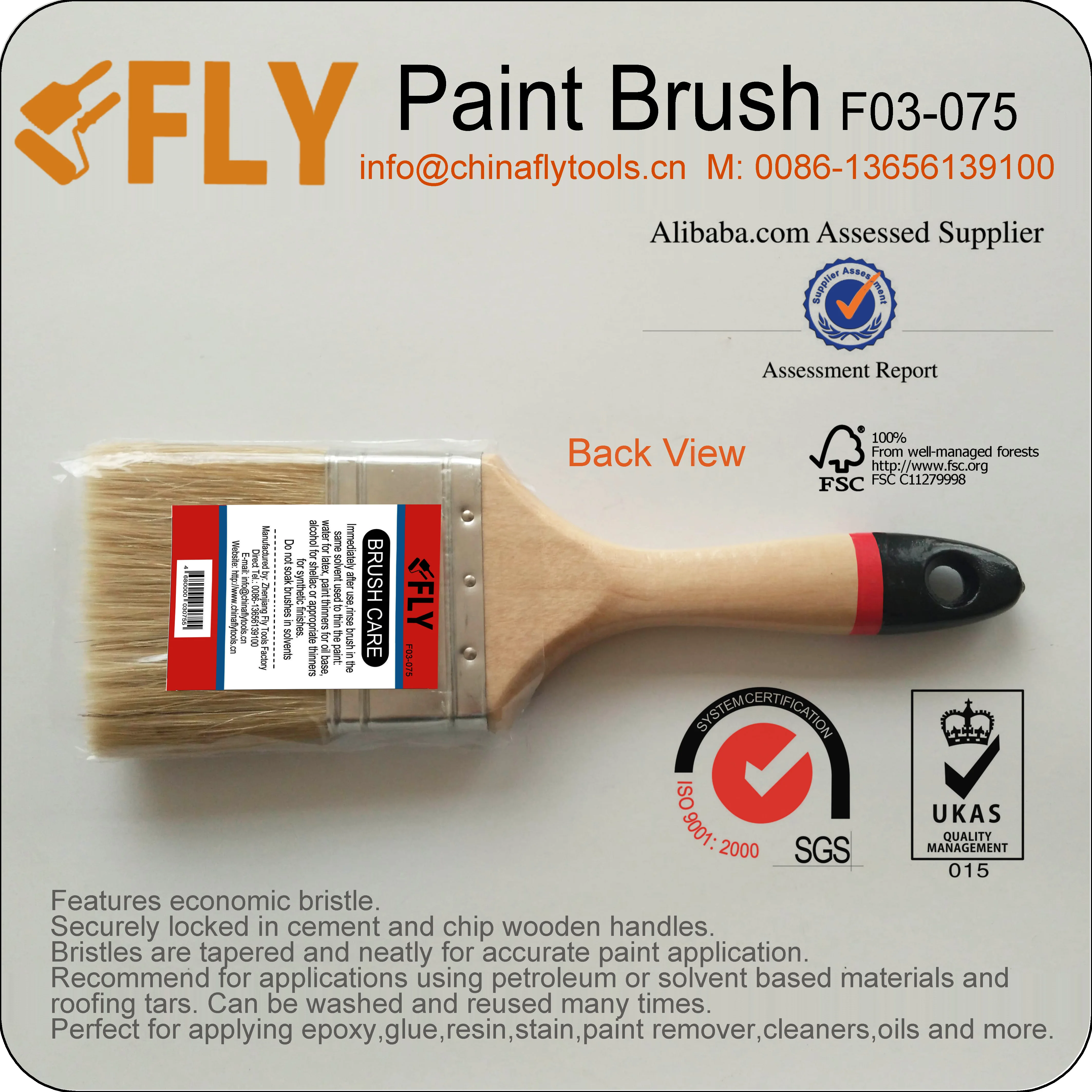 Made in China Good Quality Bristle Paint Brush 75mm