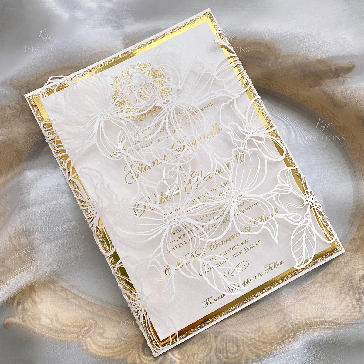 Wedding Card Turkish Tri Fold Wedding Invitation Laser Cut Wedding Cards