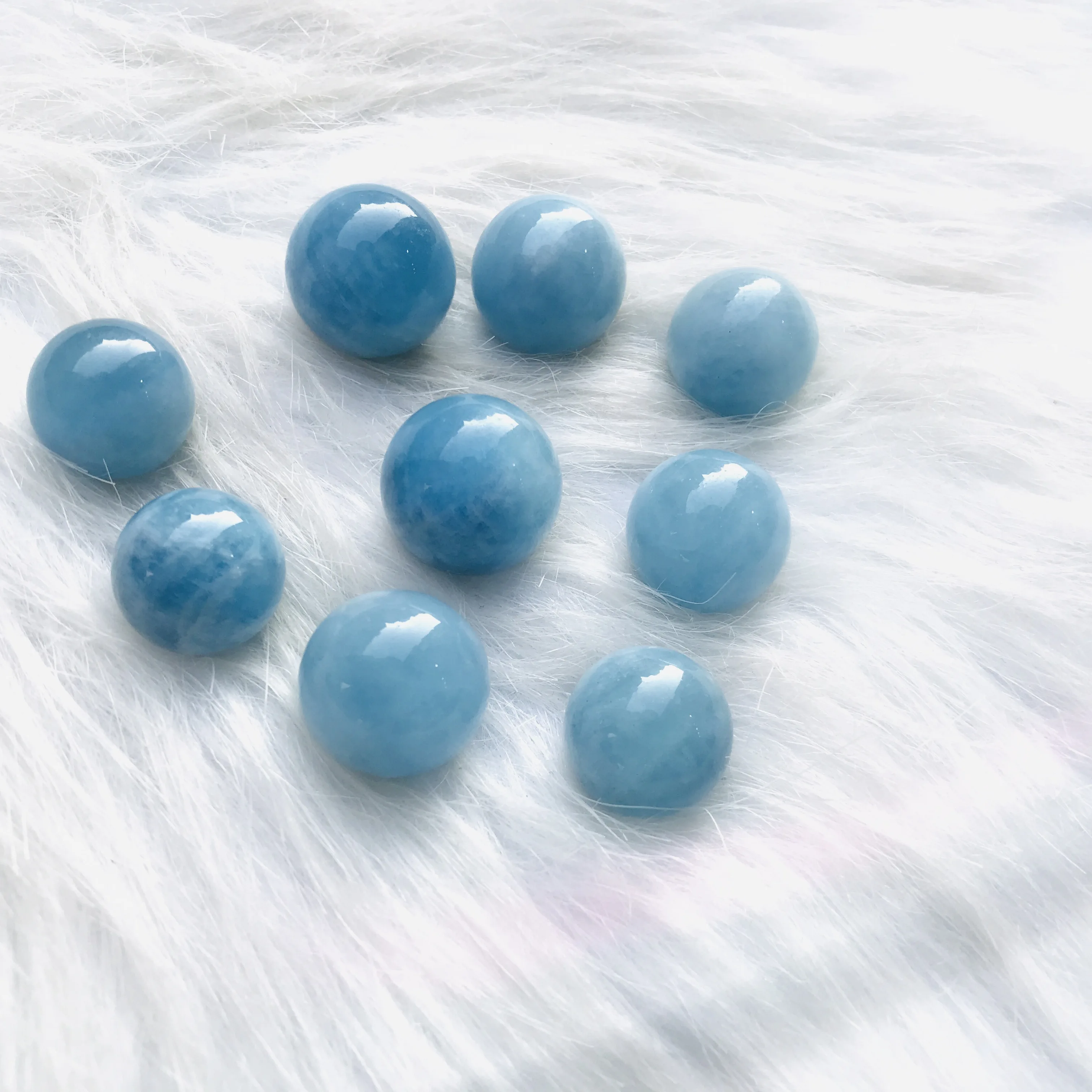 Wholesale Natural high quality quartz Ball Reiki Aquamarine Crystal Ball for decoration