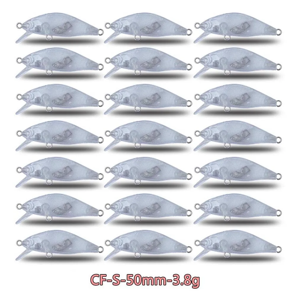 ABS Plastic Clear Lure Blank Popper Pencil Minnow Unpainted Floating Sinking Fishing Lures
