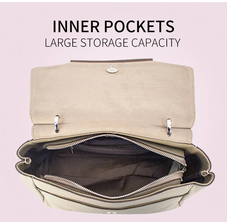 Guangzhou factory custom luxury real leather handbags genuine leather handbags for women hand bags office ladies