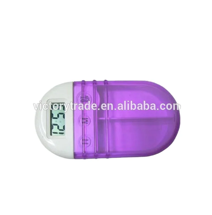 V-PB009 Wholesale Plastic Portable 2 Digital Pill Box