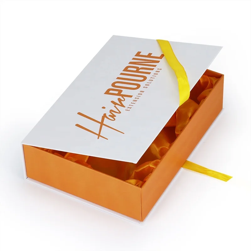 High-end luxury logo printed o ne-piece lining satin women custom underwear packaging box