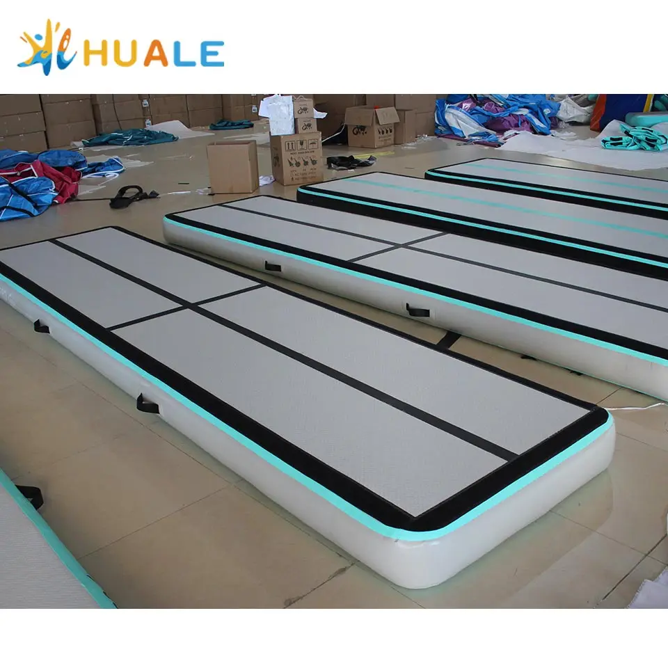 2024 Inflatable Dwf Black Trampoline Park Rainbow 10 Mts 10x2x0.2 Experiment Physics Floor Mat 20ft Air Track For Yoga