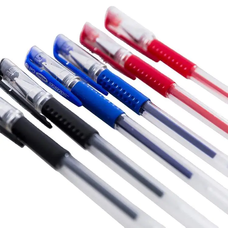 Factory 0.5mm cheap gel pen student office supplies Neutral pen black red blue Gel pen with logo custom