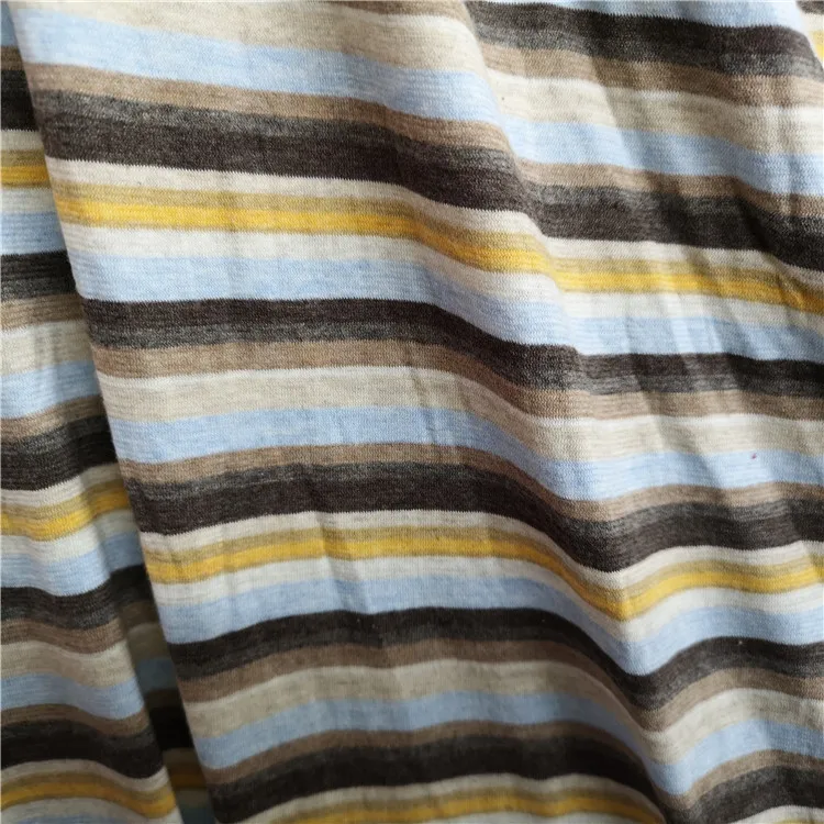 Striped Jersey Knit Fabric Cotton Stripe Jersey Fabric