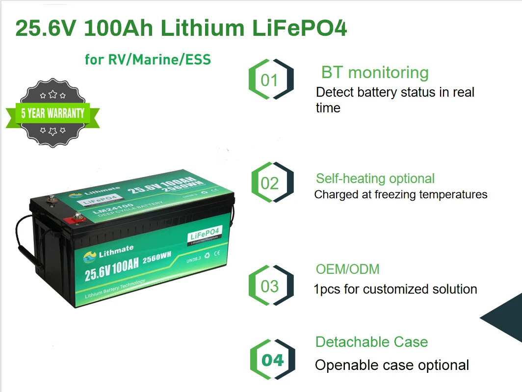 Литиево-ионные аккумуляторы Lithmate 24 В 100 А/200 А/Н литий-ионные LiFePO4