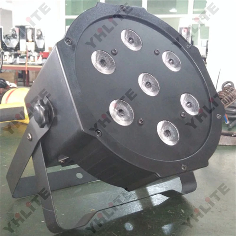 Плоский светодиодный прожектор par 64 stage 7x12W 7x18W RGBW LED can flat lighting