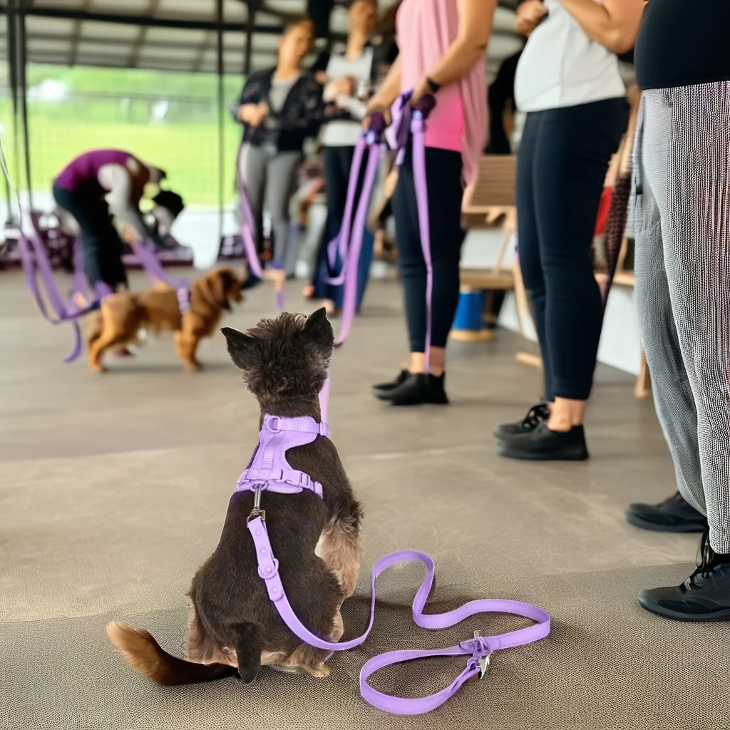 Custom Waterproof PVC Dog Harness Set Pet Poop Bag Holder Dispenser Dog Collar And Leash Four Pieces Set