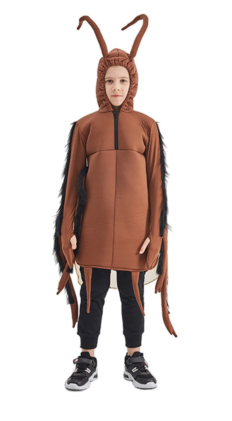 Performance costume Halloween costume Cockroach jumpsuit for 140cm high child