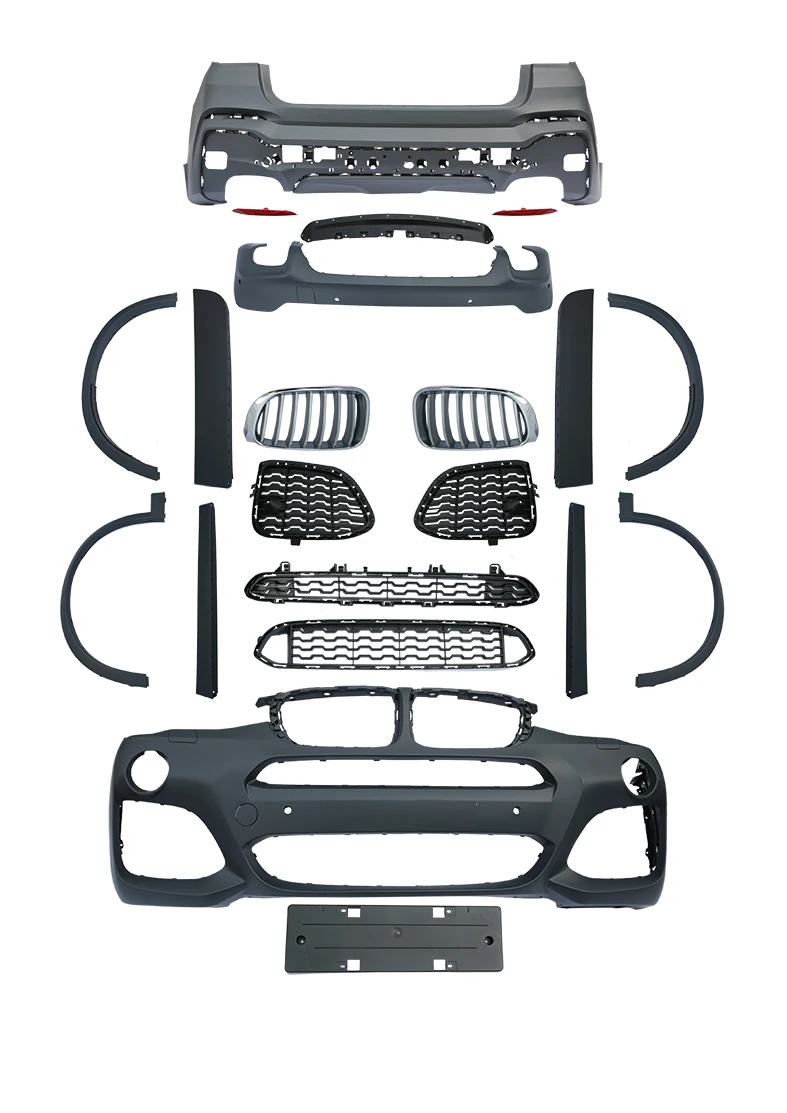 Factory Directly offer body kits of Front and Rear Bumpers side skirts for BMW X3 X4 X5