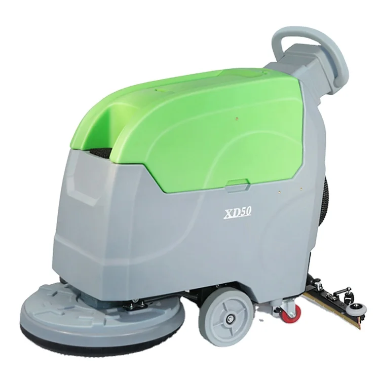 Wholesale XD50 Model Battery Powered 20' Walk-behind Compact Auto Floor Scrubber Machine China Motor Restaurant Equipment / 50L
