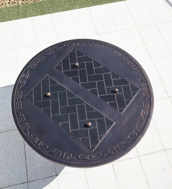 Outdoor table and chair courtyard leisure outdoor terrace combined garden outdoor cast aluminum iron waterproof balcony furnitur